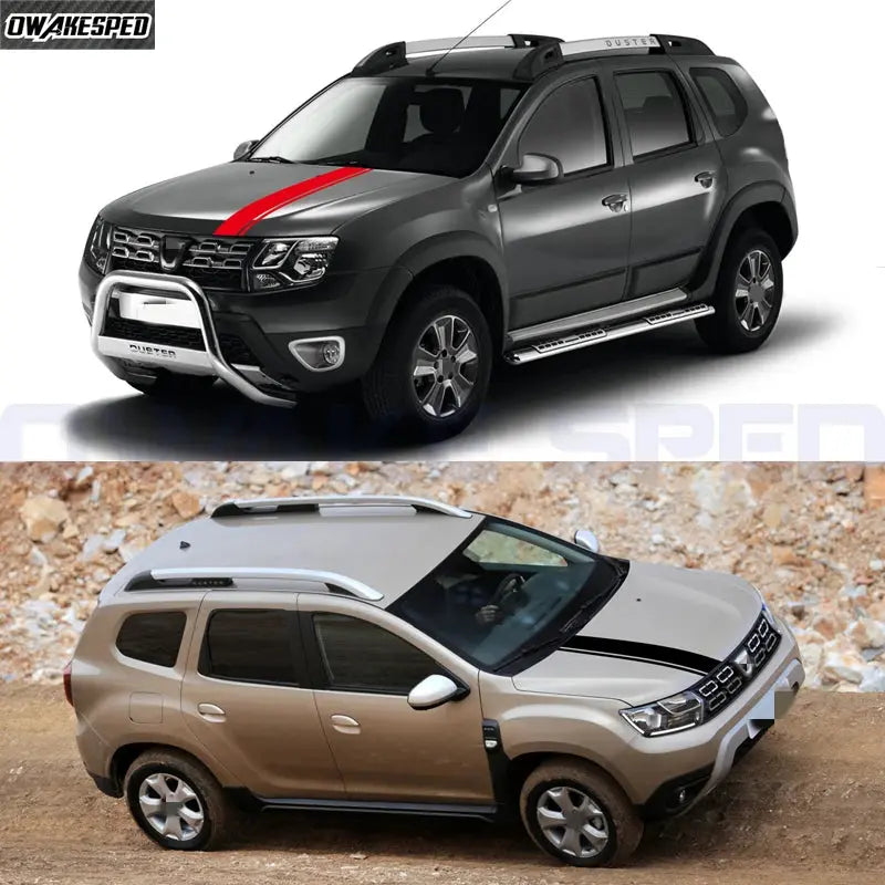 Dacia Duster Sticker Kaput Üstü Şerit ve Logo | Sticker Master - Sticker Master