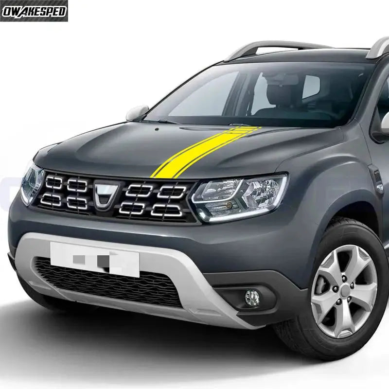 Dacia Duster Sticker Kaput Üstü Şerit ve Logo | Sticker Master - Sticker Master