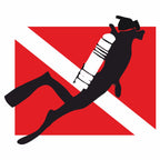 Sticker Master Dalış Dalgıç Sticker Motor, Kask, Laptop, Araba, Oto Araç İçin Dayanıklı Etiket Decal 15 Cm