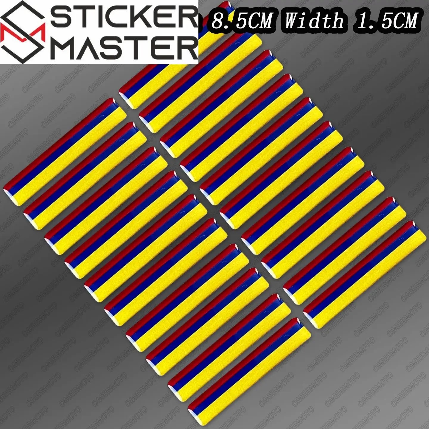 Damla Sticker | 3D Epoksi Ülke Bayrakları Şerit Etiket Seti (20 Adet) Sticker Master