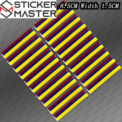 Damla Sticker | 3D Epoksi Ülke Bayrakları Şerit Etiket Seti (20 Adet) Sticker Master
