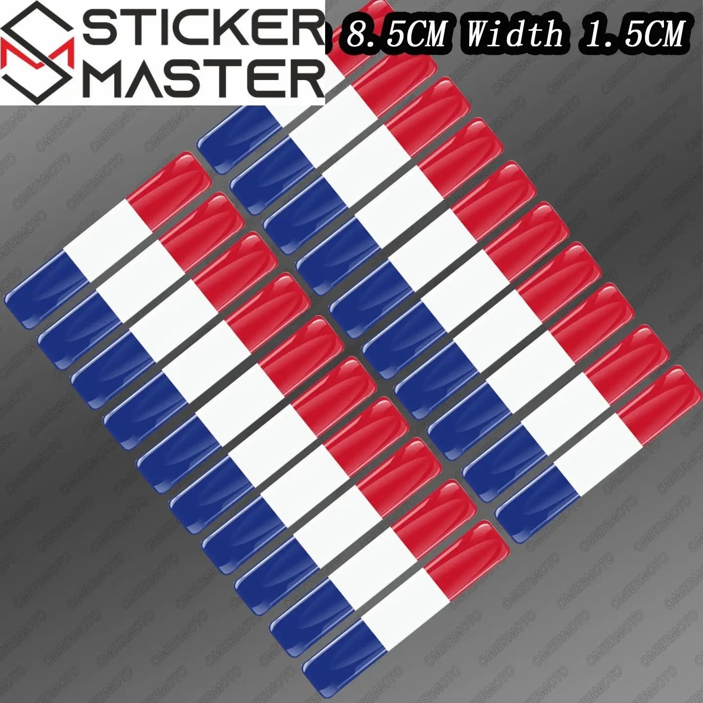 Damla Sticker | 3D Epoksi Ülke Bayrakları Şerit Etiket Seti (20 Adet) Sticker Master