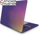 Degrade Dalgalı Laptop Sticker 3D Efektli Seti | Sticker Master