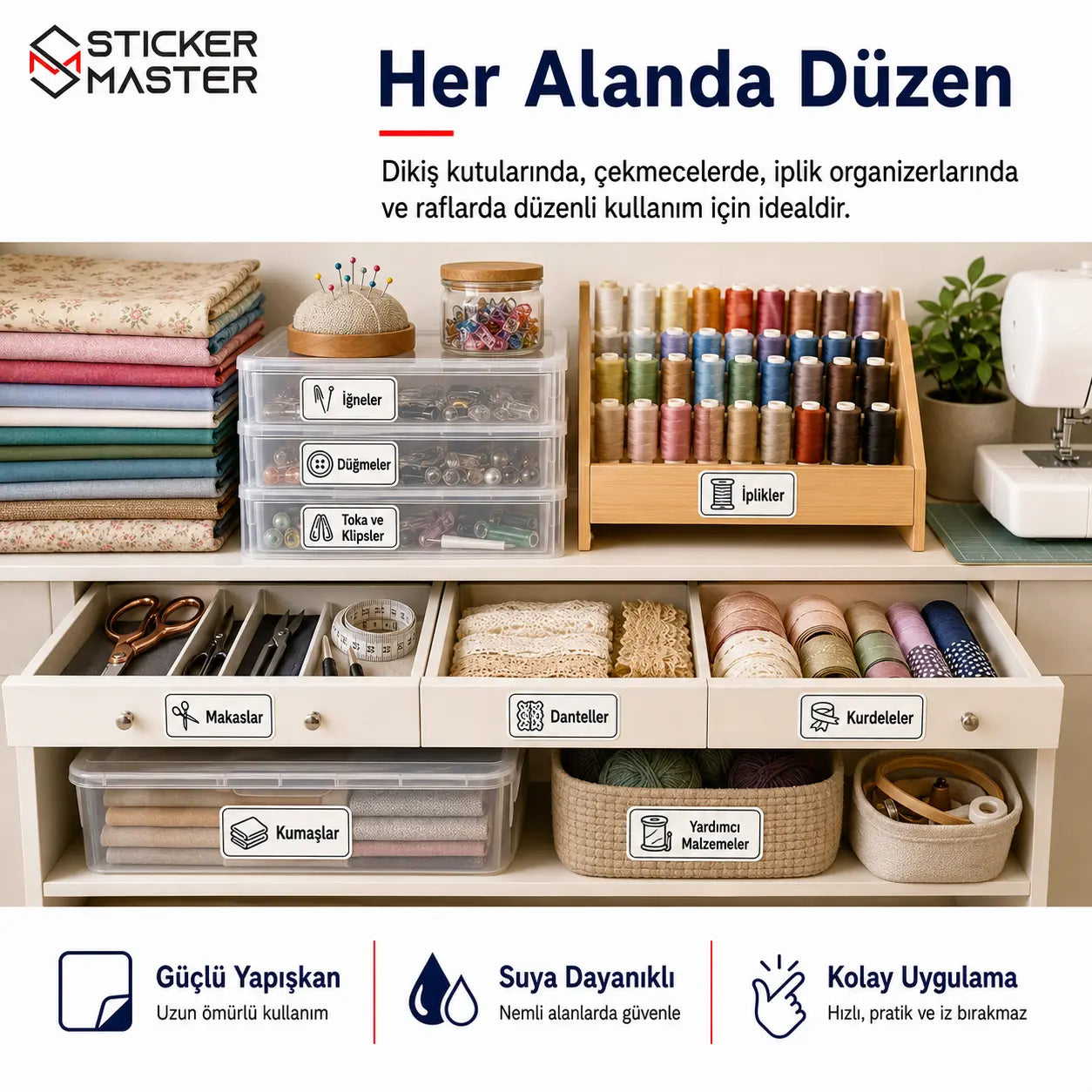 Dikis Malzemeleri Duzenleme Etiket Seti 30 Parca
