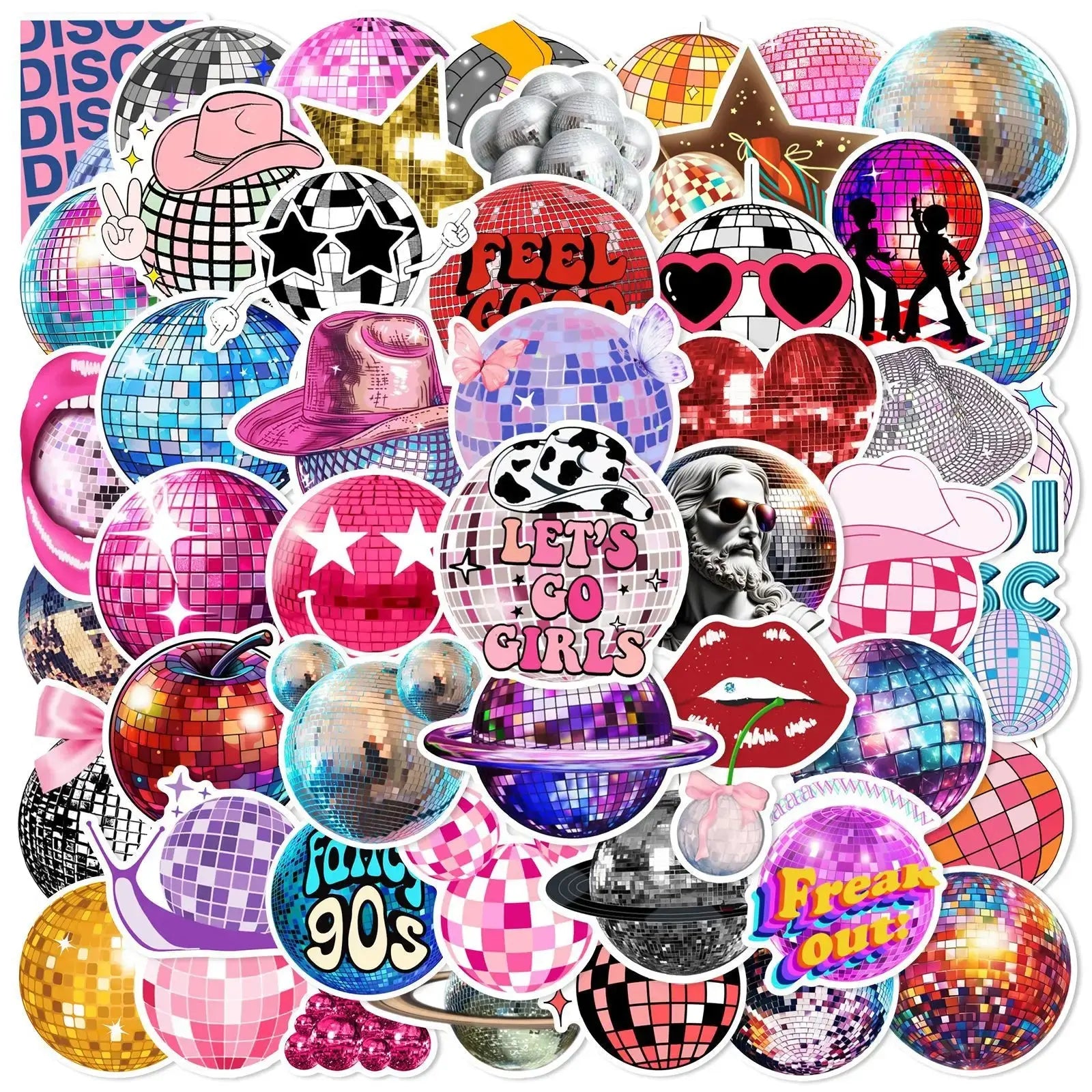 Disco Sticker Seti 50 Parça Retro Parti | Sticker Master - Sticker Master