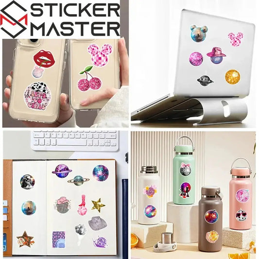 Disco Sticker Seti 50 Parça Retro Parti | Sticker Master - Sticker Master