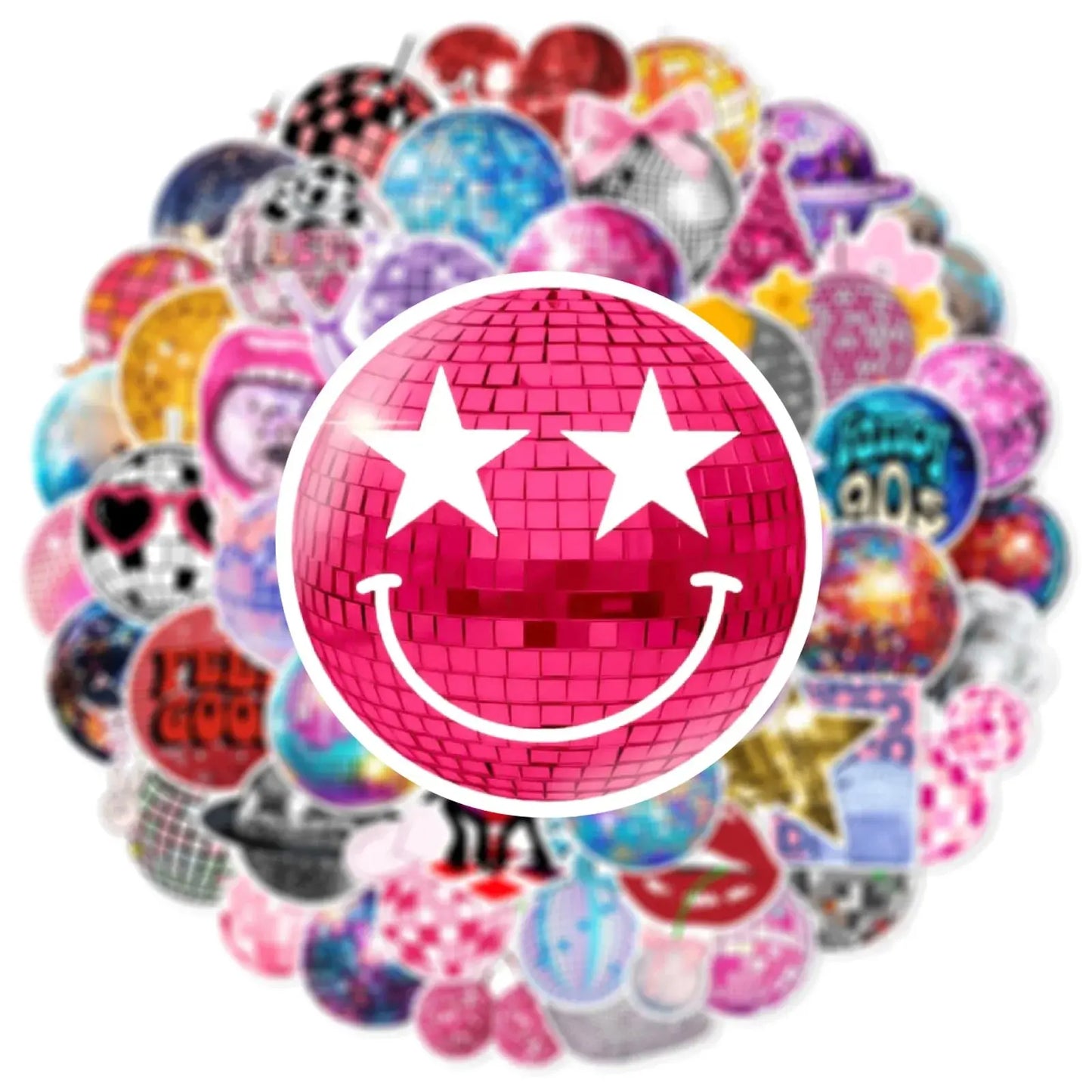 Disco Sticker Seti 50 Parça Retro Parti | Sticker Master - Sticker Master