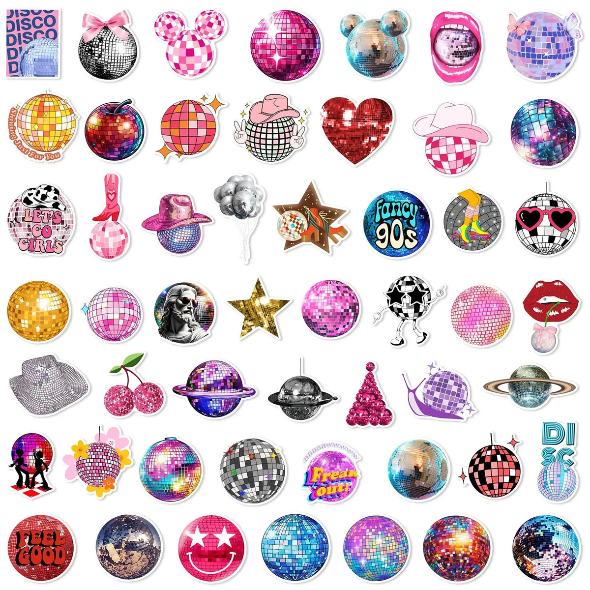 Disco Und Sticker Disco Sticker Seti 50 Parça Retro Parti - Sticker Master