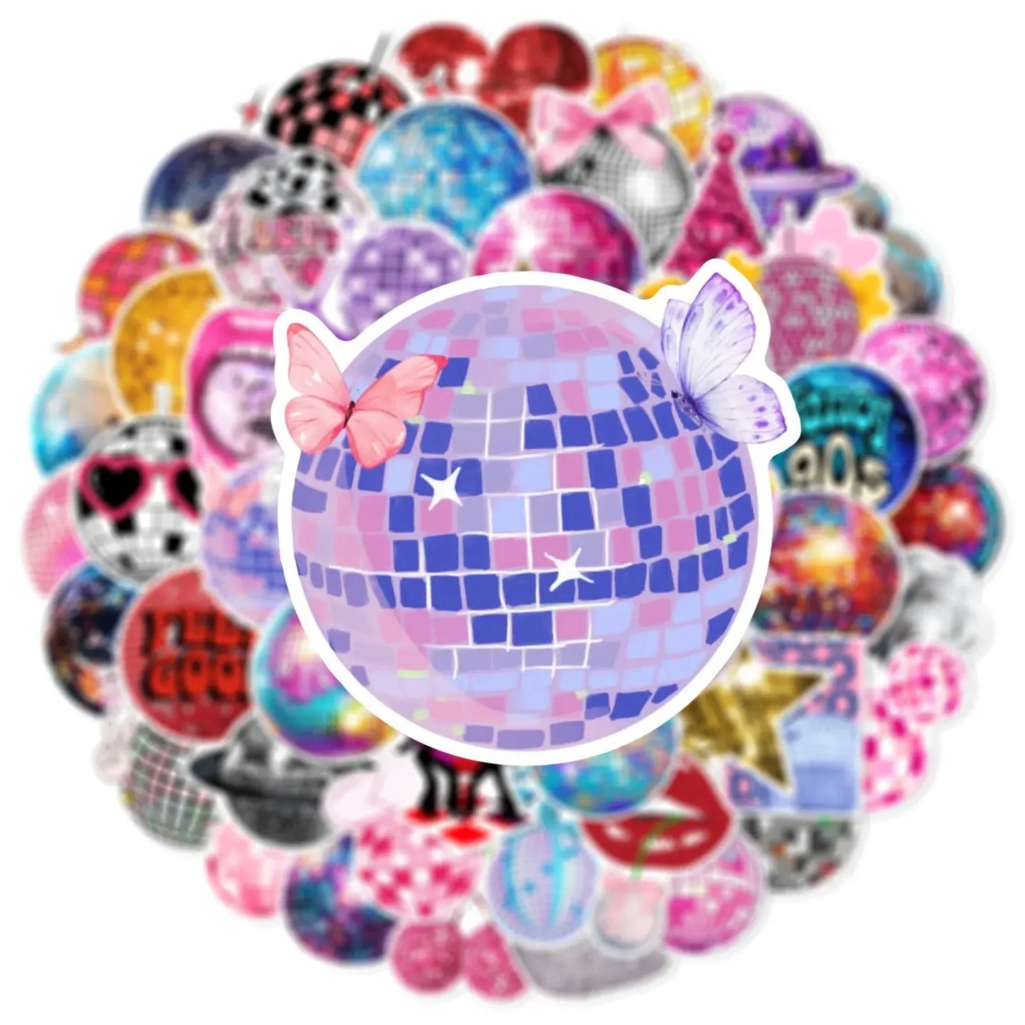 Disco Sticker Seti 50 Parça Retro Parti | Sticker Master - Sticker Master