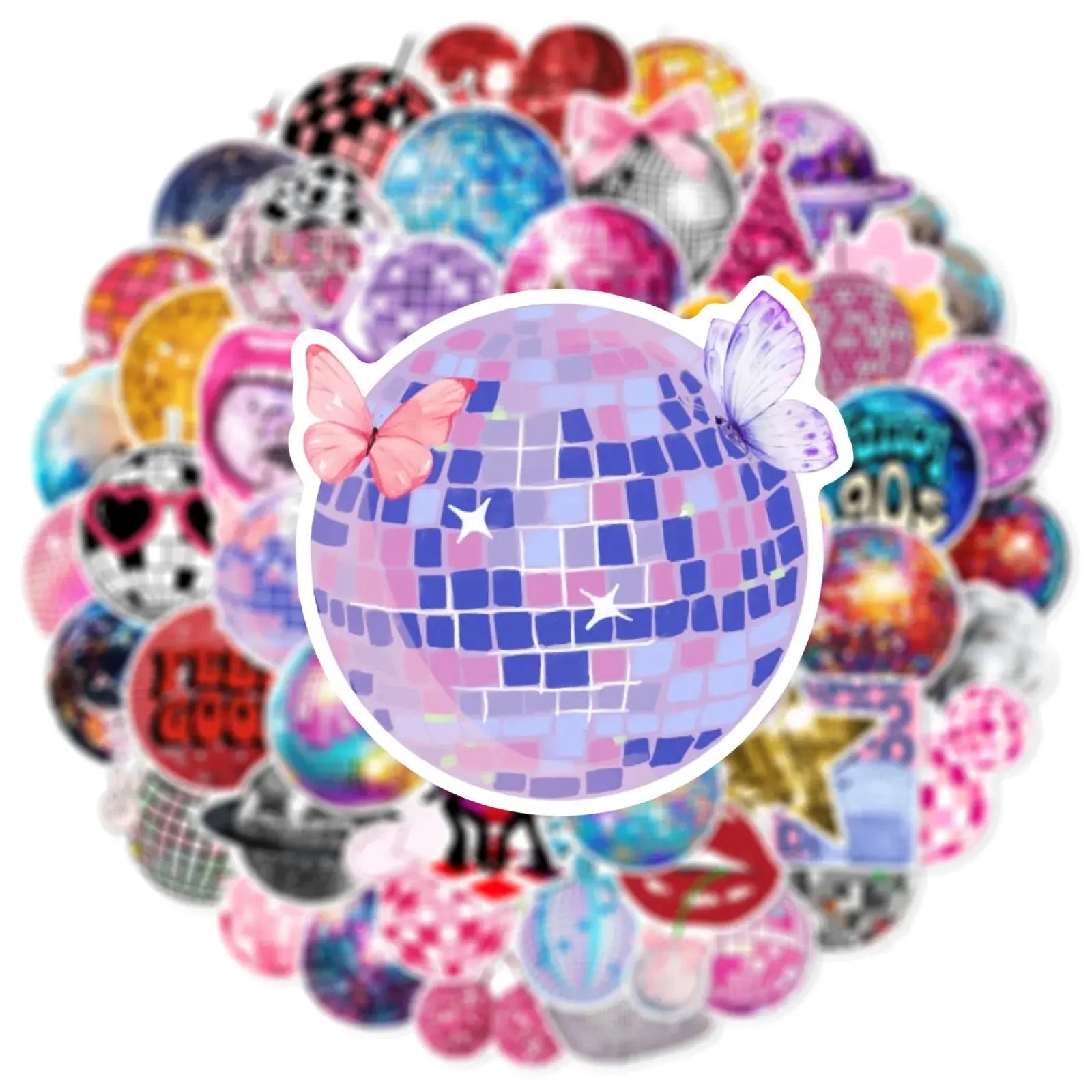 Disco Sticker Seti 50 Parça Retro Parti | Sticker Master - Sticker Master