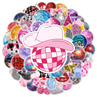 Disco Sticker Seti 50 Parça Retro Parti | Sticker Master - Sticker Master