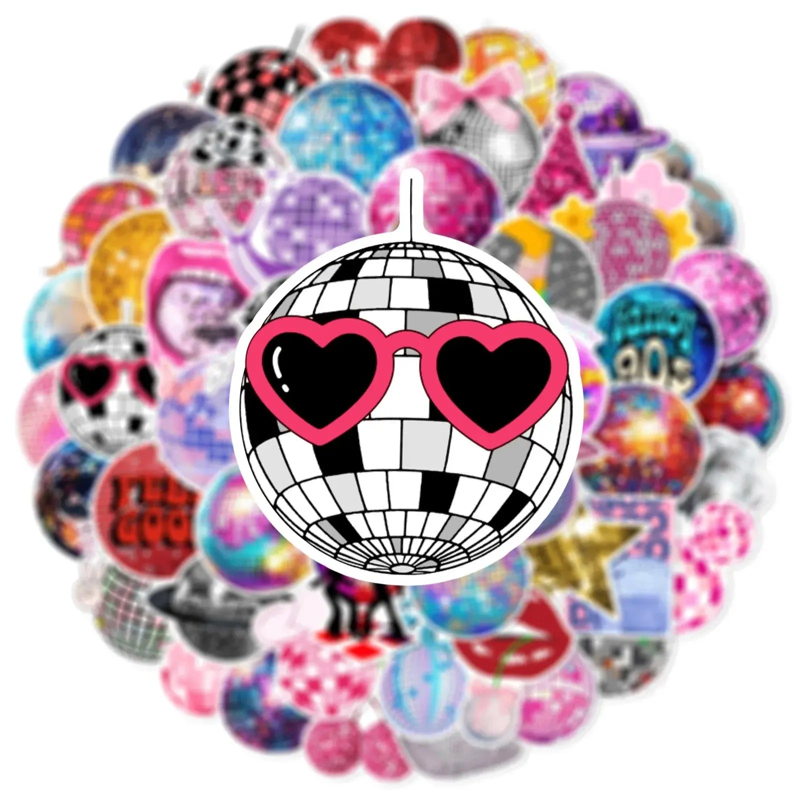 Disco Sticker Seti 50 Parça Retro Parti | Sticker Master - Sticker Master