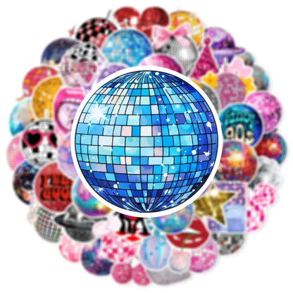 Disco Sticker Seti 50 Parça Retro Parti | Sticker Master - Sticker Master