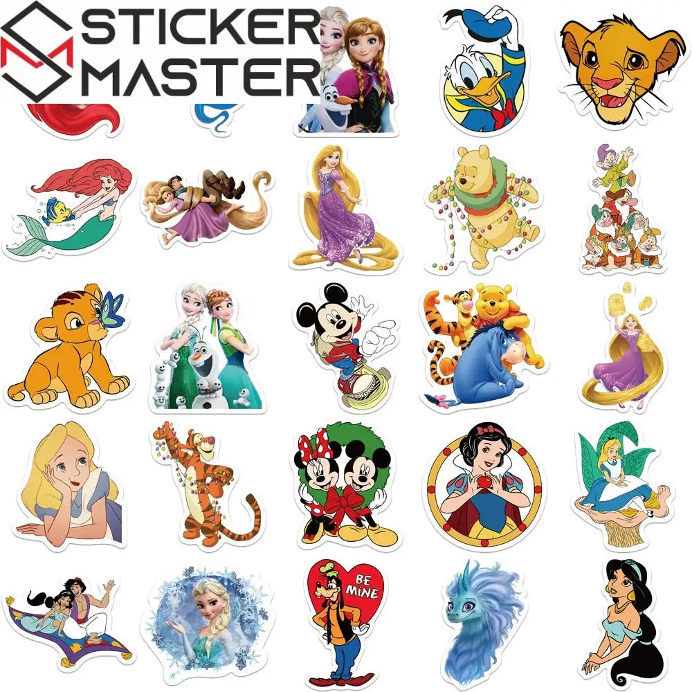 Disney Sticker Photo Disney Sticker Seti-50 Parça Klasik Çizgi Film Karakter-Sticker Master