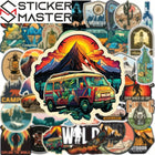 Doğa Macera Sticker Seti Kamp & Outdoor (50'li) | Sticker Master