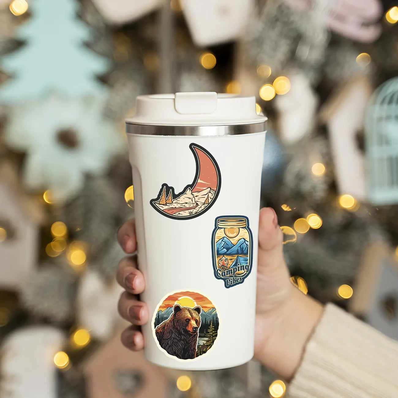 Sticker Master Doğa Macerası Sticker Seti (50 Adet) | Su Geçirmez Kamp & Outdoor Çıkartmaları - Sticker Master