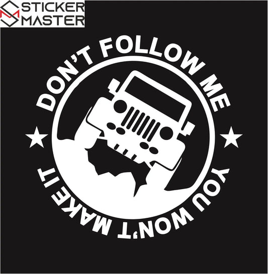 Don't Follow Me Sticker - Sticker Master dekoratif sticker ürün görseli