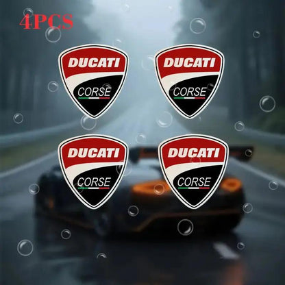 Ducati Logo Sticker 4’lü Set Kırmızı Siyah Vinil Etiket|Sticker Master - Sticker Master
