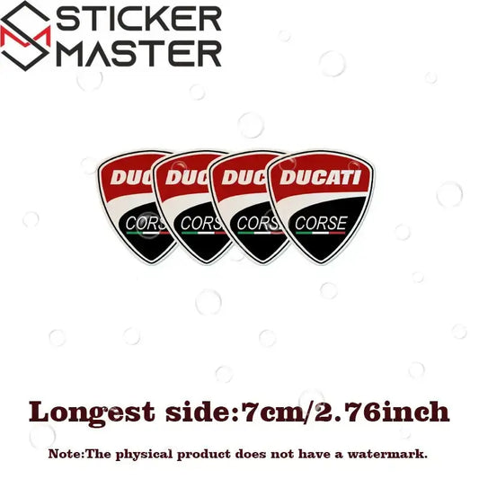 Ducati Logo Sticker 4’lü Set Kırmızı Siyah Vinil Etiket|Sticker Master - Sticker Master