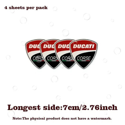 Ducati Logo Sticker 4’lü Set Kırmızı Siyah Vinil Etiket|Sticker Master - Sticker Master