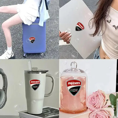 Ducati Logo Sticker 4’lü Set Kırmızı Siyah Vinil Etiket|Sticker Master - Sticker Master