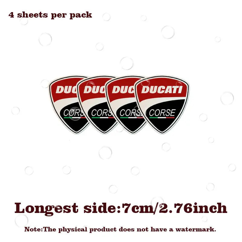 Ducati Logo Sticker 4’lü Set Kırmızı Siyah Vinil Etiket|Sticker Master - Sticker Master