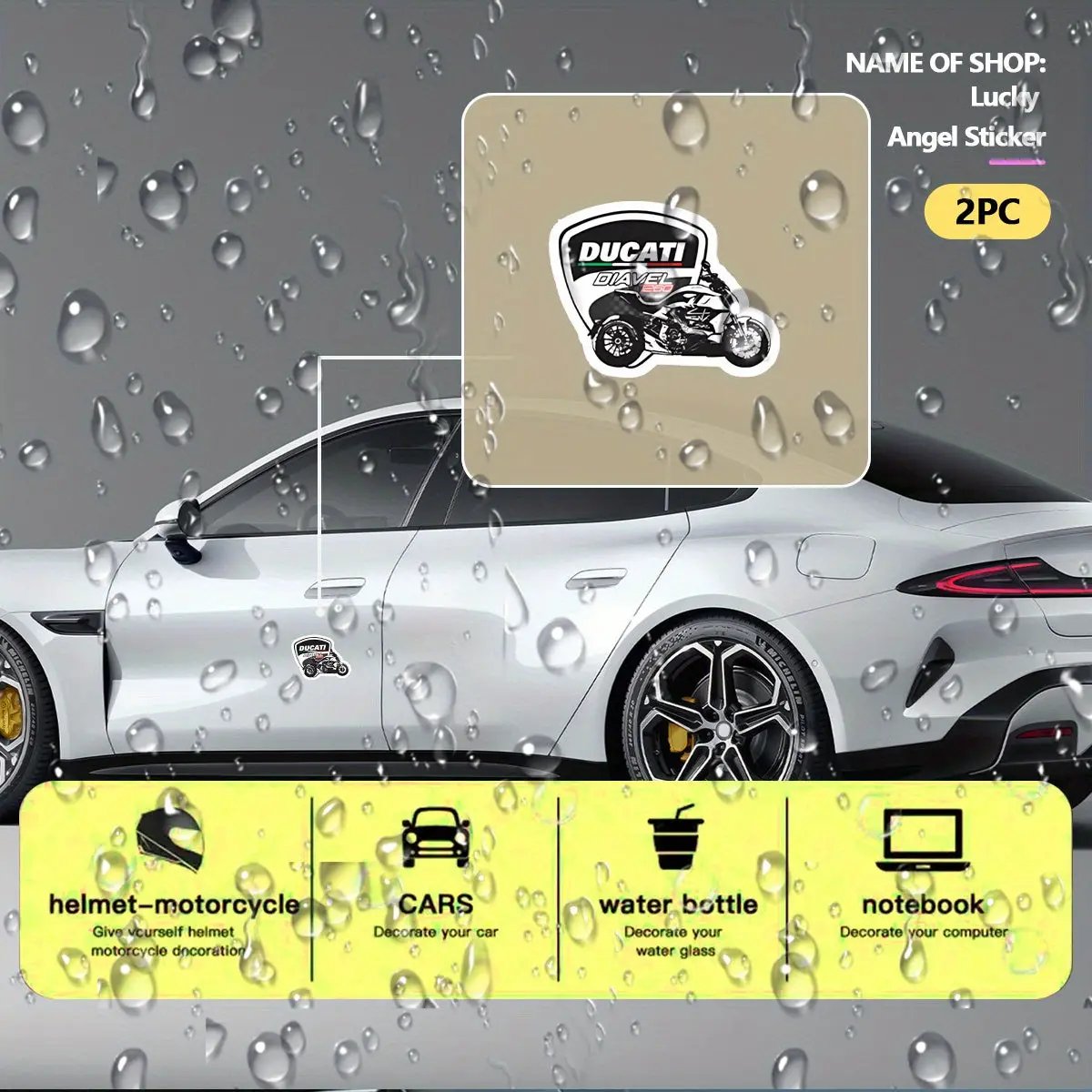 Ducati Diavel 1260cc Logo Sticker 2’li Set Vinil Etiket | Sticker Master - Sticker Master