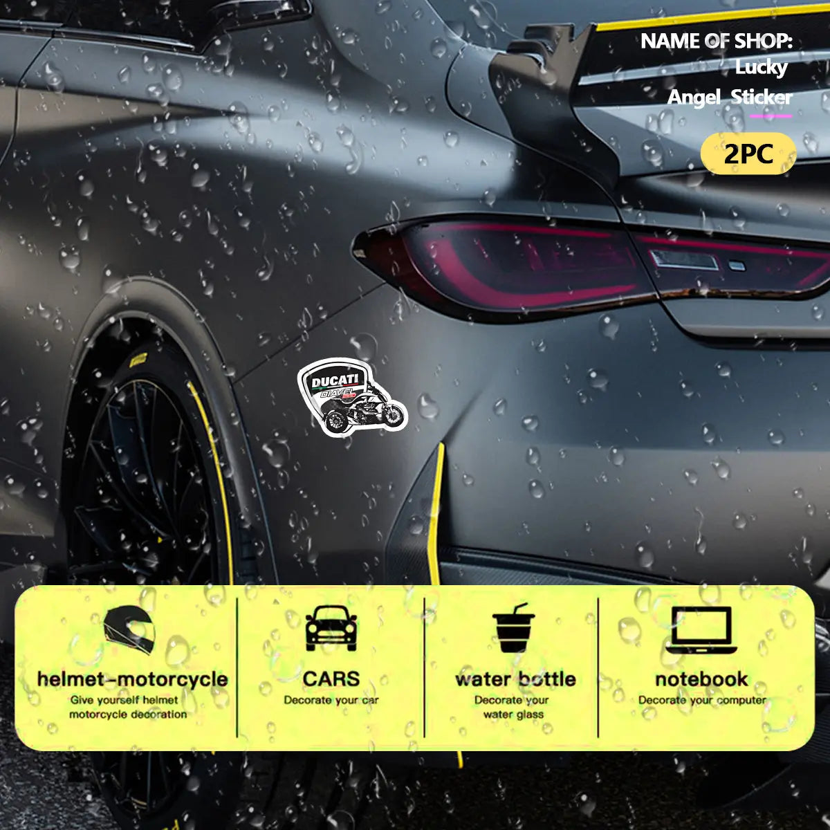 Ducati Diavel 1260cc Logo Sticker 2’li Set Vinil Etiket | Sticker Master - Sticker Master