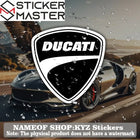 Ducati Kalkan Sticker | 2'li Siyah Beyaz Logo Seti | Sticker Master