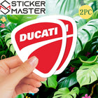 Ducati Logo Sticker | 2'li Kırmızı Kalkan Seti | Sticker Master