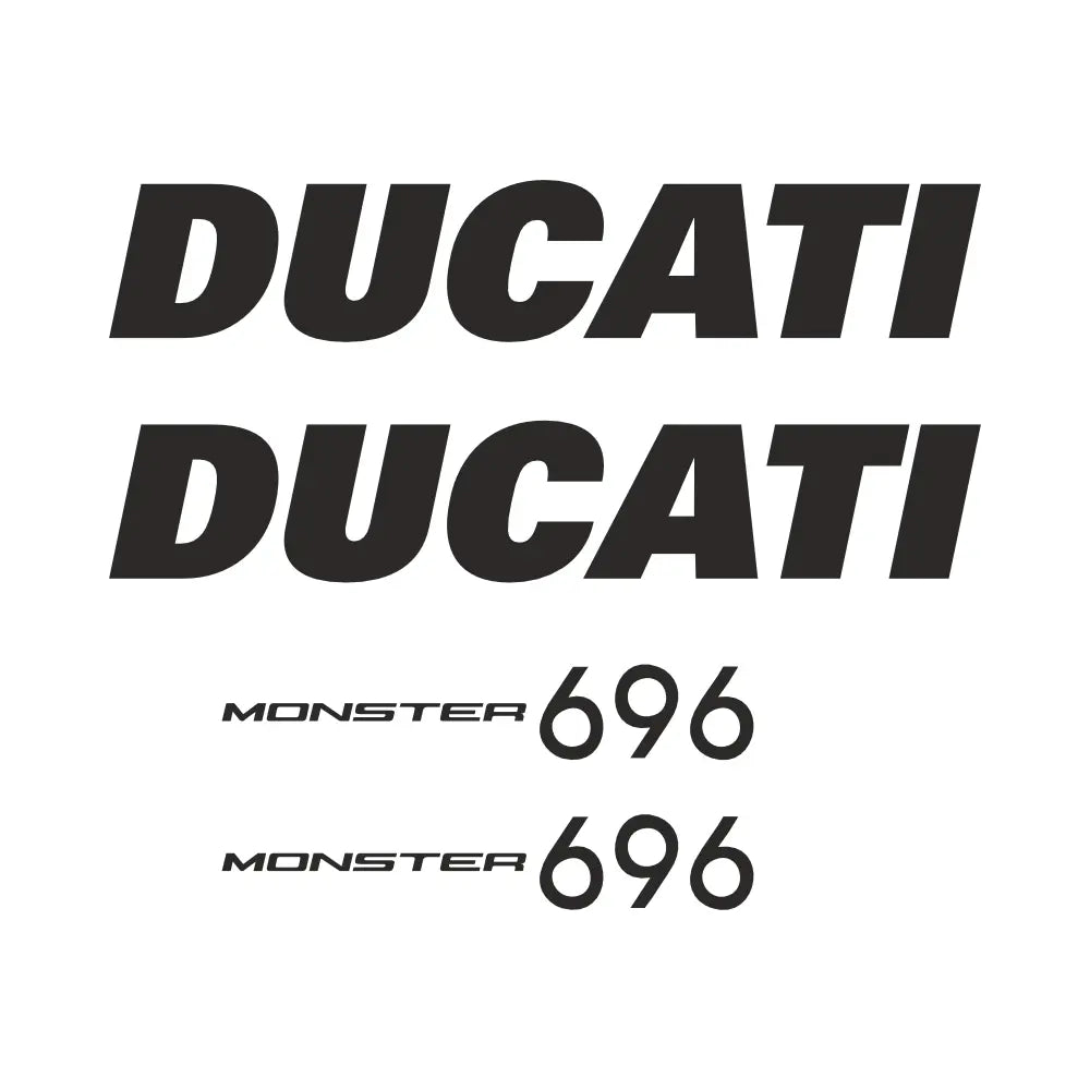 Ducati Monster 696 Sticker Seti Depo ve Grenaj Yazısı | Sticker Master - Sticker Master