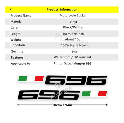 Ducati Monster 696 Sticker Seti Su Geçirmez Vinil Çıkartma | Sticker Master Sticker Master