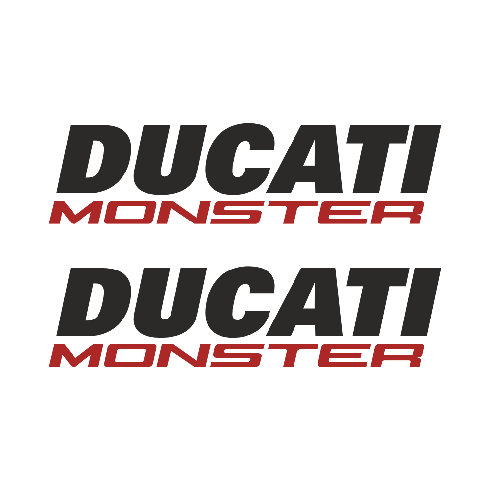 Ducati Monster Sticker Depo ve Grenaj Yazısı Seti | Sticker Master - Sticker Master