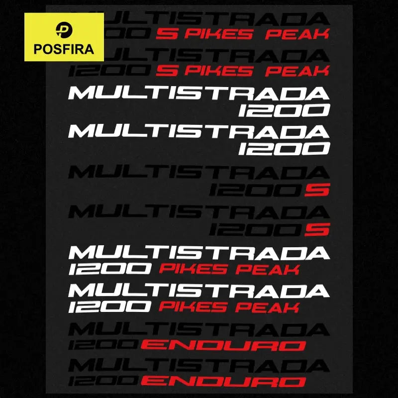 Ducati Multistrada 1200S Sticker Seti Su Geçirmez | Sticker Master