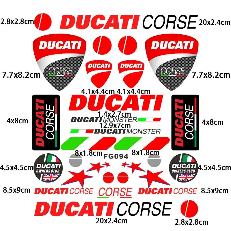 Ducati Sticker Logo Seti Kask Grenaj Amblemi | Sticker Master - Sticker Master