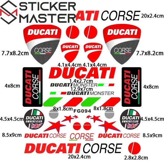 Ducati Sticker Logo Seti Kask Grenaj Amblemi | Sticker Master - Sticker Master