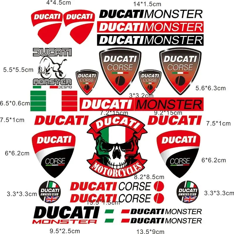 Ducati Sticker Logo Seti Kask Grenaj Amblemi | Sticker Master - Sticker Master
