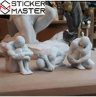 Düşünen Adam Biblo 3'lü Set Minimalist Dekor | Sticker Master