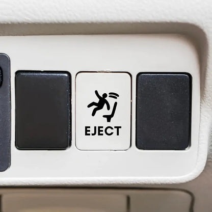 Boş araba düğmesi için EJECT çıkartma – su geçirmez vinil sticker tasarımı