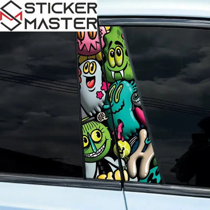 Eğlenceli Araba Kapı Direği Sticker | B Sütun Kaplama