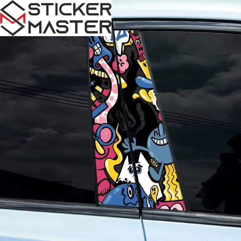 Eğlenceli Araba Kapı Direği Sticker | B Sütun Kaplama