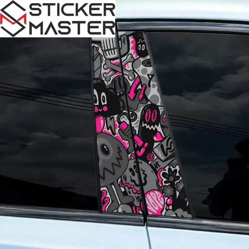 Eğlenceli Araba Kapı Direği Sticker | B Sütun Kaplama