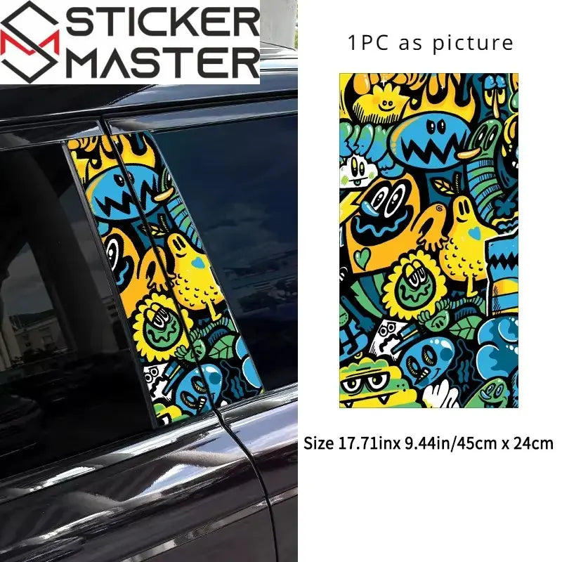 Eğlenceli Araba Kapı Direği Sticker | B Sütun Kaplama