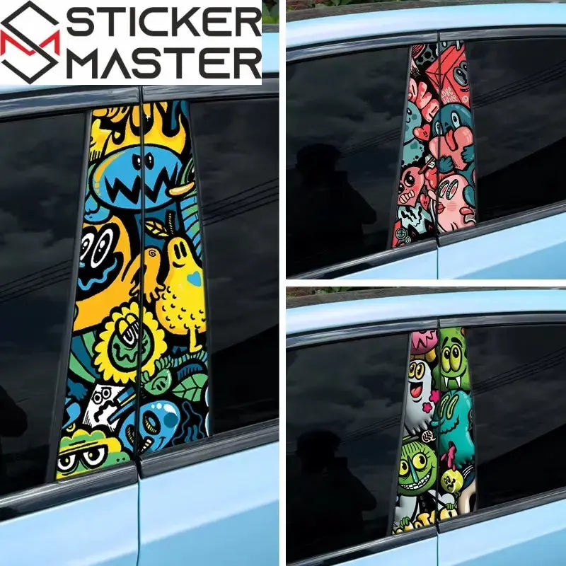 Eğlenceli Araba Kapı Direği Sticker | B Sütun Kaplama
