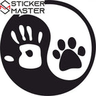 El ve Pati Yin Yang Sticker Araba Laptop 12 cm | Sticker Master