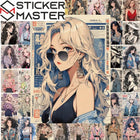 Estetik Poster Sticker (60 Adet) | Anime & Stil | Sticker Master
