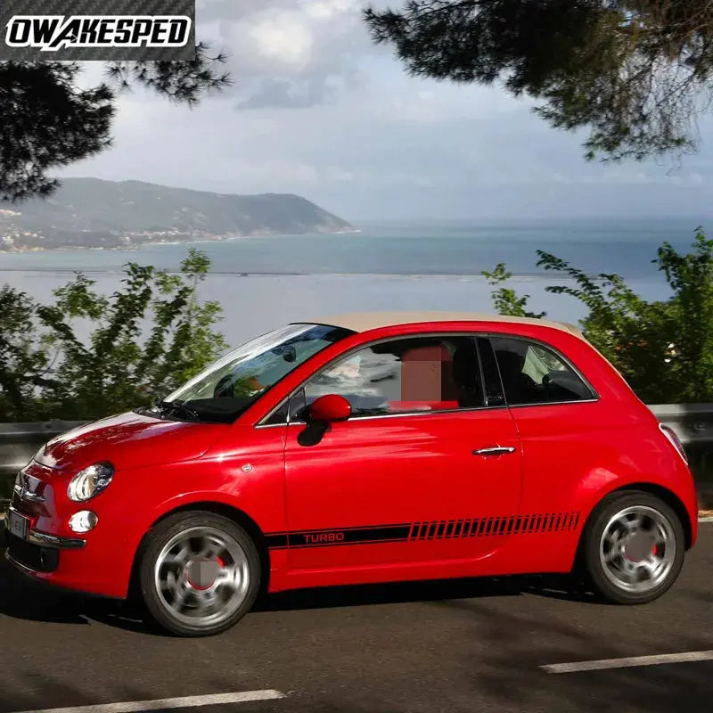 Fiat 500 Abarth Sticker Yan Kapı Şeridi Seti | Sticker Master - Sticker Master