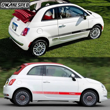 Fiat 500 Abarth Sticker Yan Kapı Şeridi Seti | Sticker Master - Sticker Master