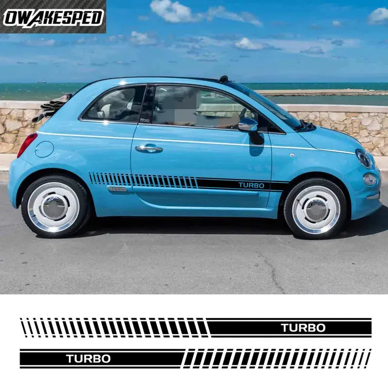 Fiat 500 Abarth Sticker Yan Kapı Şeridi Seti | Sticker Master - Sticker Master