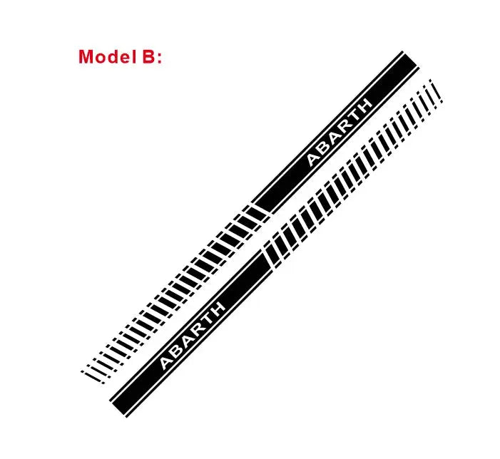 Fiat 500 Abarth Sticker Yan Kapı Şeridi Seti | Sticker Master - Sticker Master